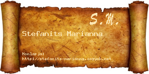 Stefanits Marianna névjegykártya