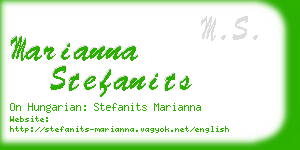 marianna stefanits business card